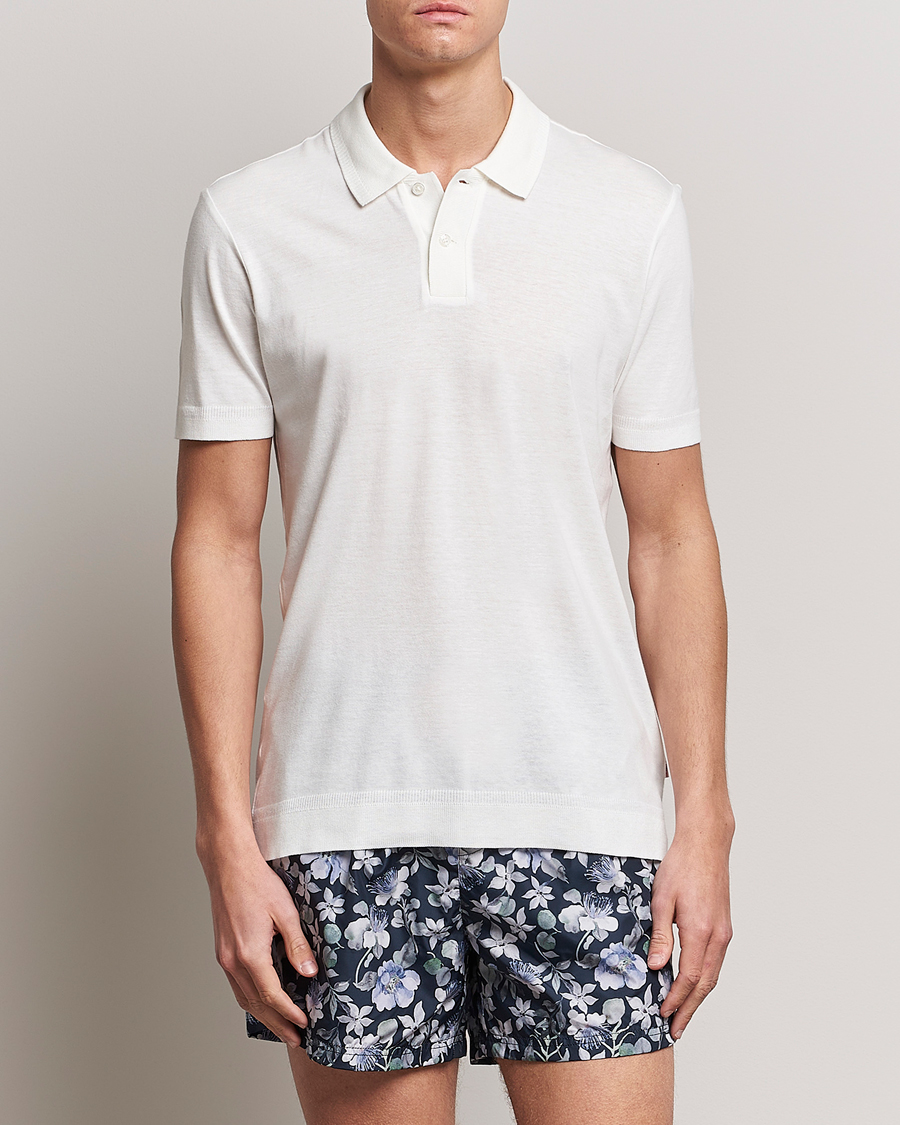 Homme | Polos | Orlebar Brown | Jarrett Knitted Rib Polo Sandbar