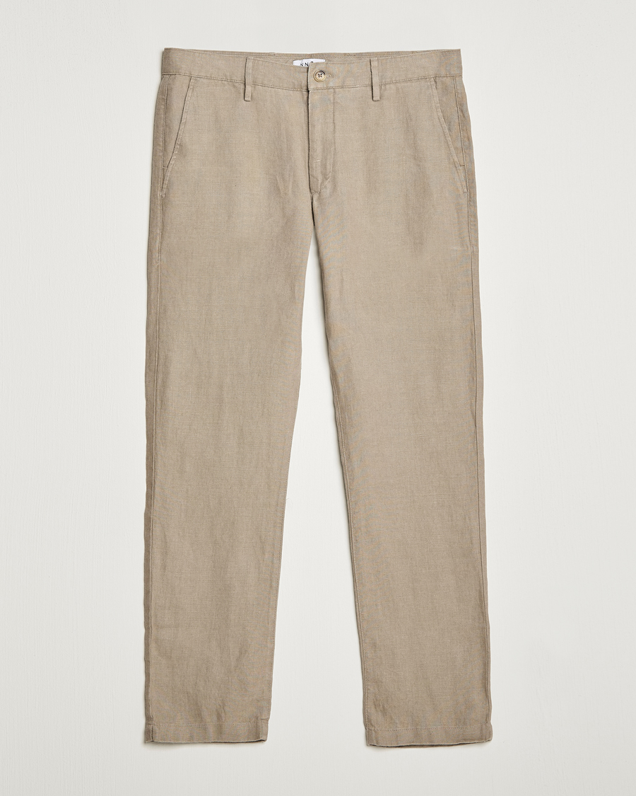 Homme | Pantalons | NN07 | Karl Linen Trousers Greige