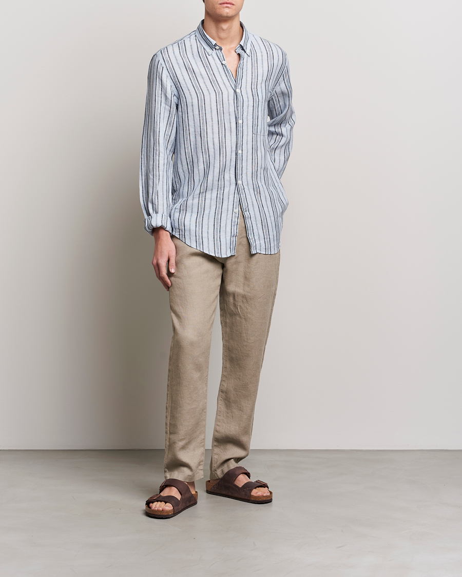 Homme | Pantalons | NN07 | Karl Linen Trousers Greige