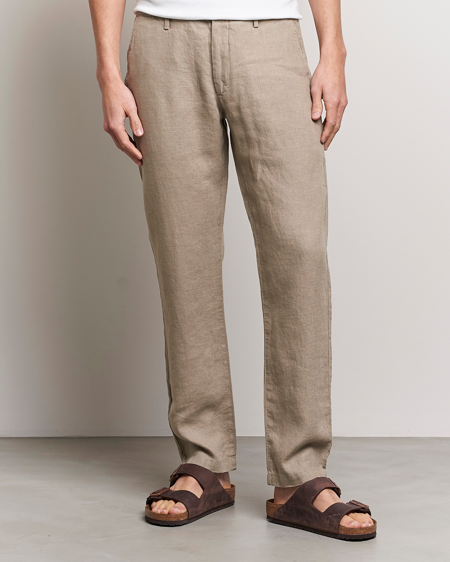 Homme | Pantalons | NN07 | Karl Linen Trousers Greige
