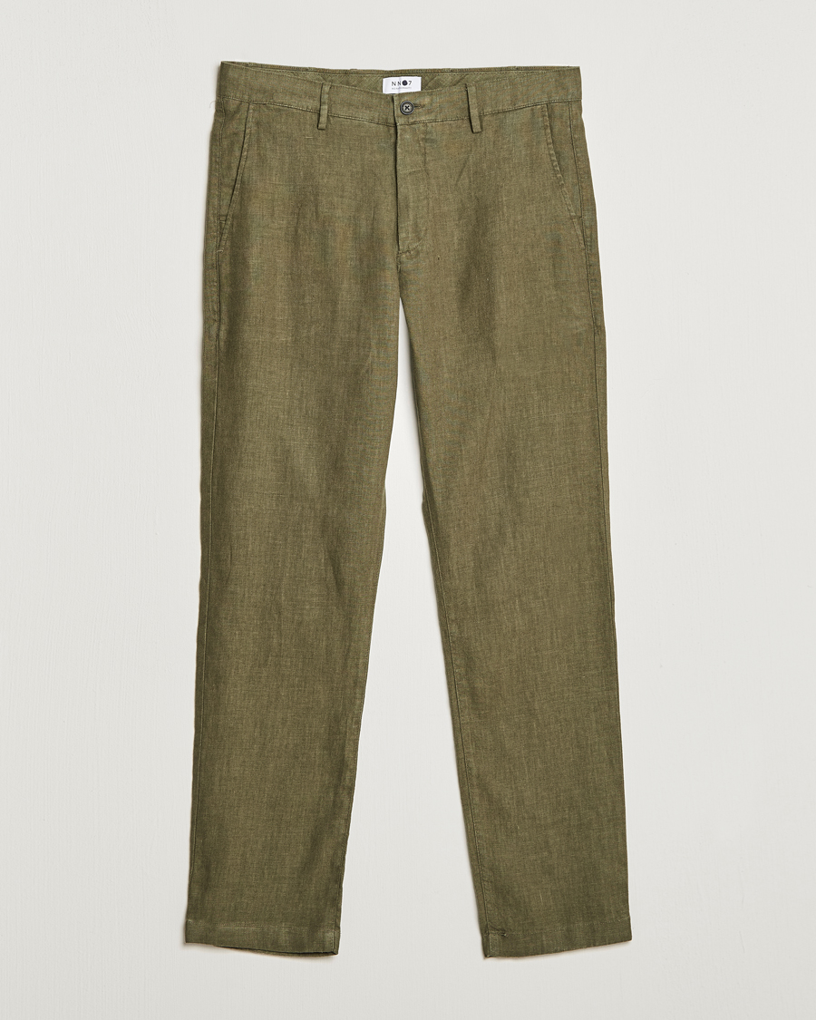Homme | Pantalons | NN07 | Karl Linen Trousers Army