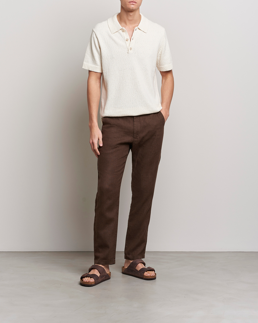 Homme | Pantalons | NN07 | Karl Linen Trousers Brown