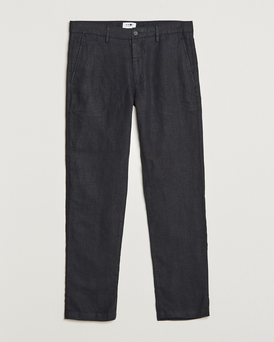 Homme | Pantalons | NN07 | Karl Linen Trousers Black