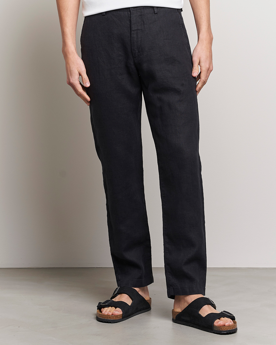 Homme | Pantalons | NN07 | Karl Linen Trousers Black