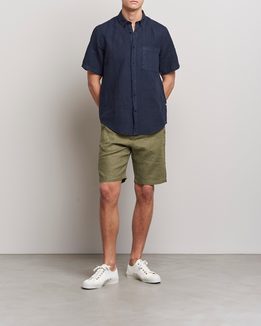 Homme | Shorts | NN07 | Crown Linen Shorts Army