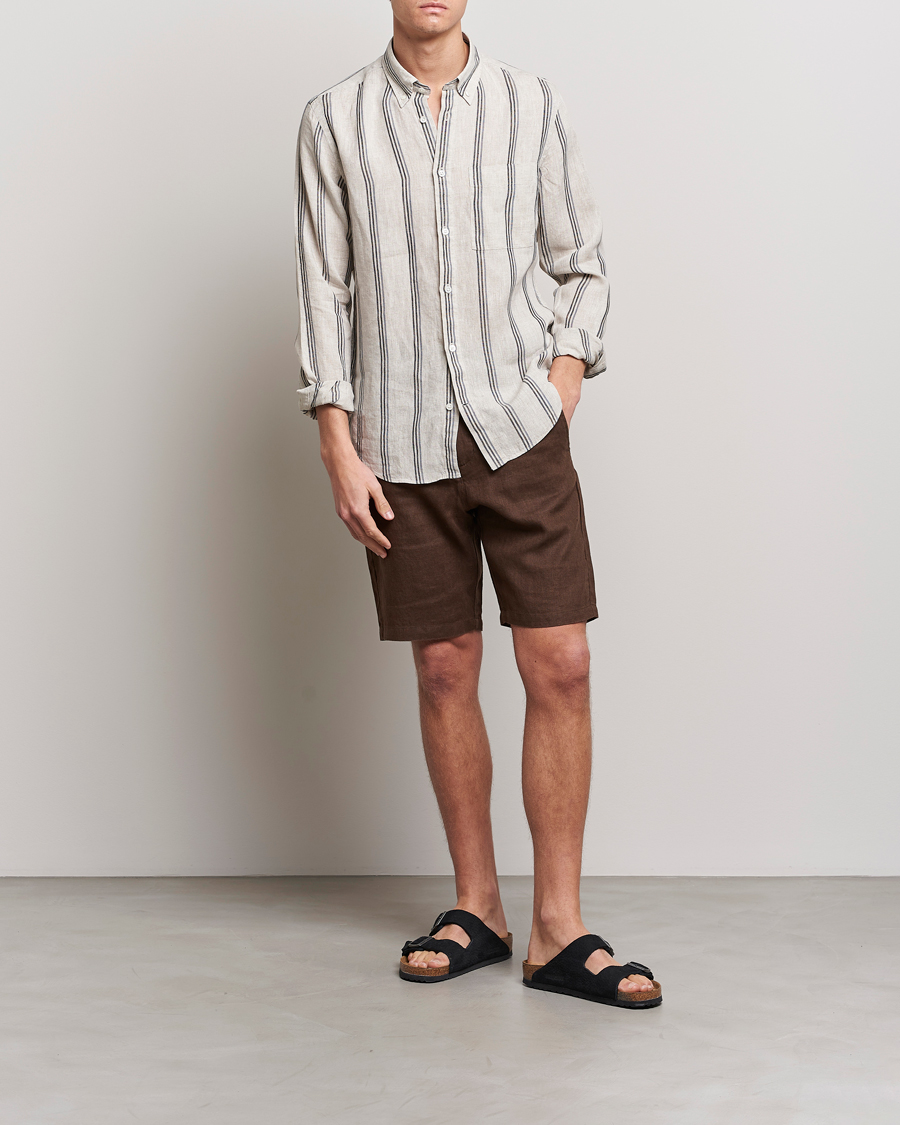Homme | Shorts | NN07 | Crown Linen Shorts Brown