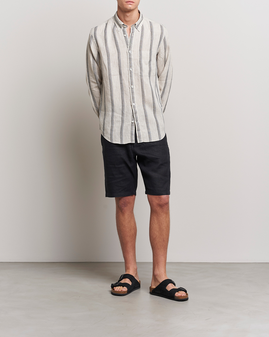 Homme | Shorts | NN07 | Crown Linen Shorts Black