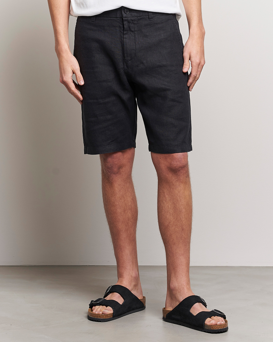Homme | Shorts | NN07 | Crown Linen Shorts Black