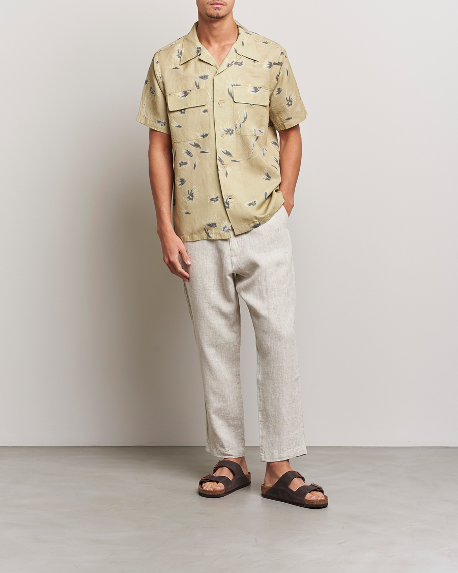 Homme | Pantalons | NN07 | Keith Drawstring Linen Trousers Oat