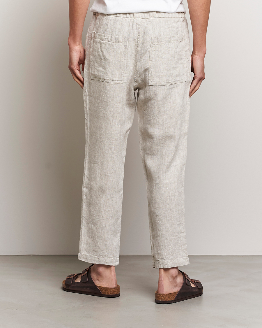 Homme | Pantalons | NN07 | Keith Drawstring Linen Trousers Oat