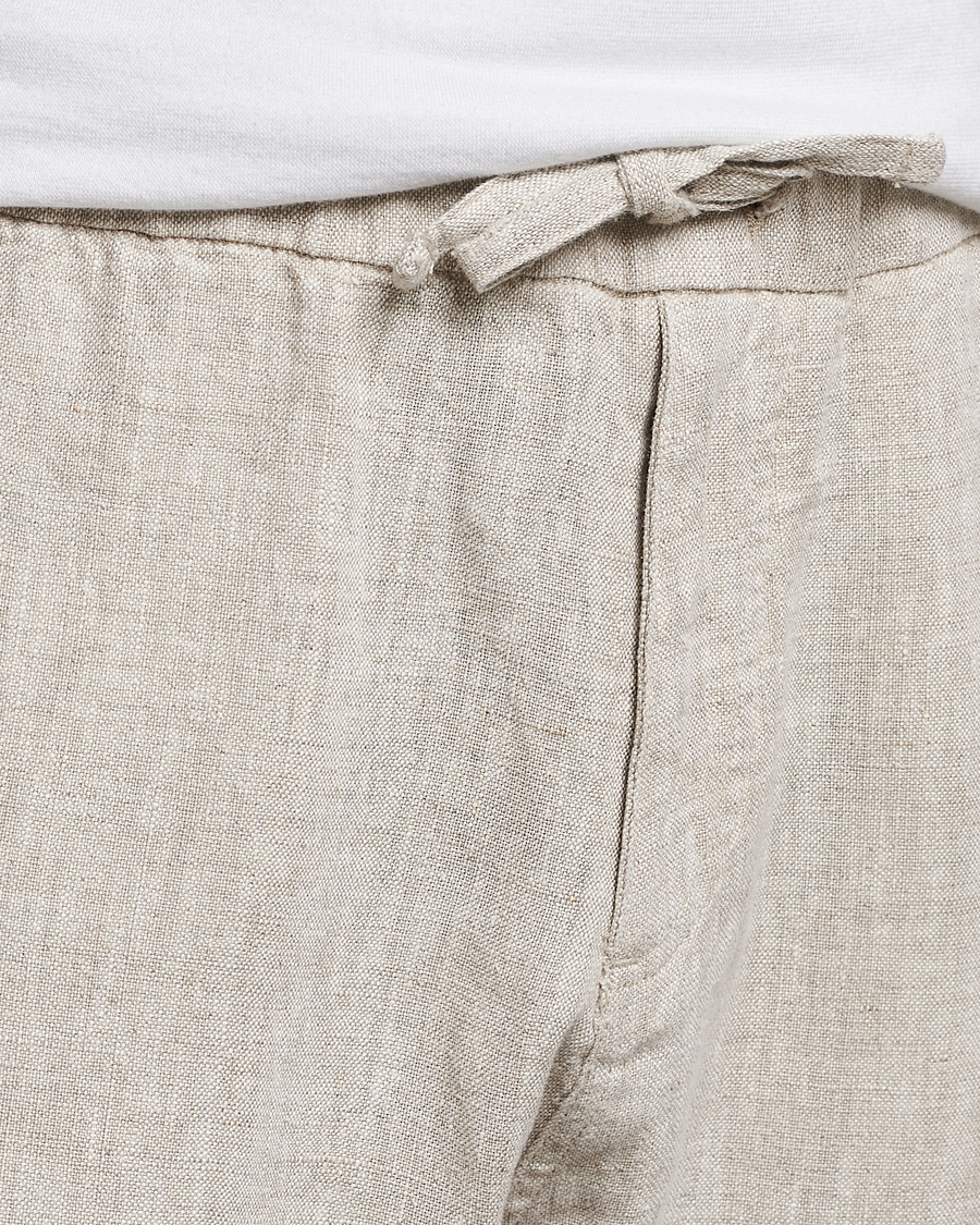 Homme | Pantalons | NN07 | Keith Drawstring Linen Trousers Oat