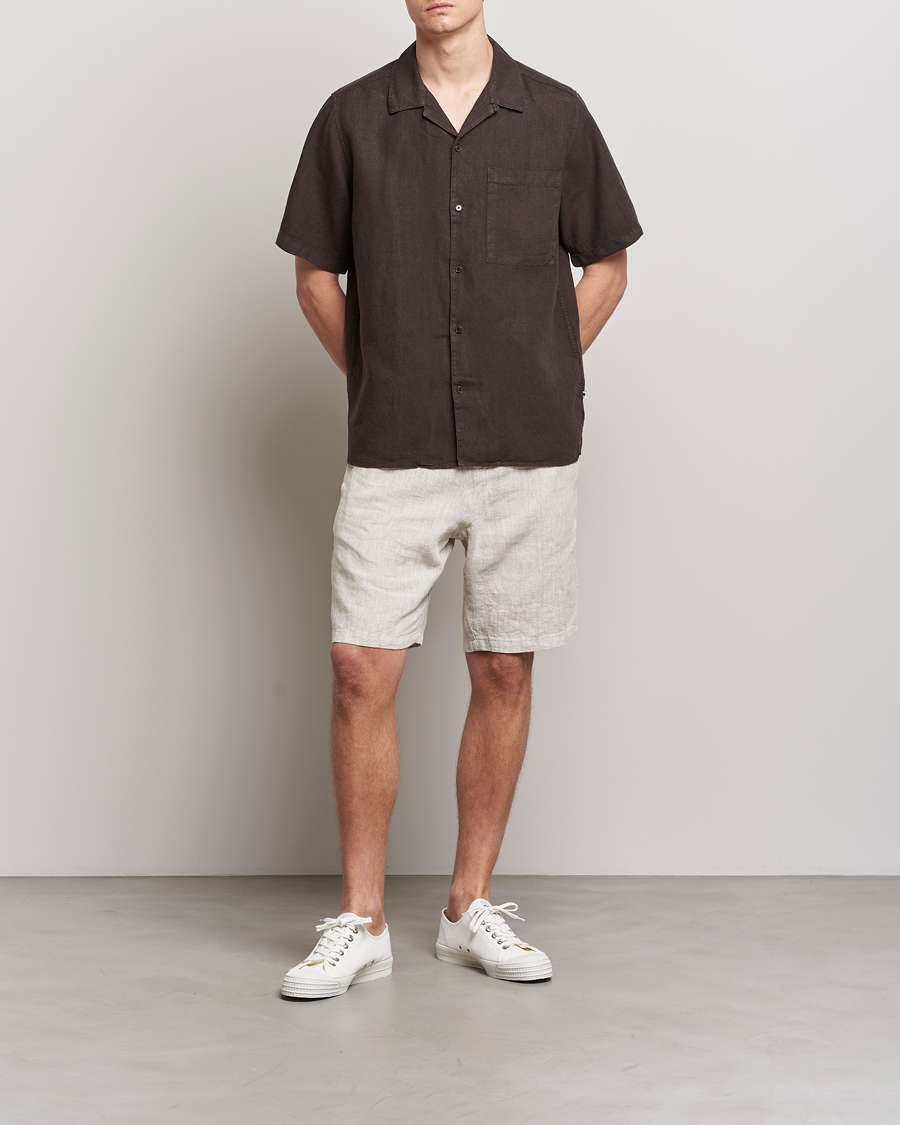 Homme | Shorts | NN07 | Keith Drawstring Linen Shorts Oat