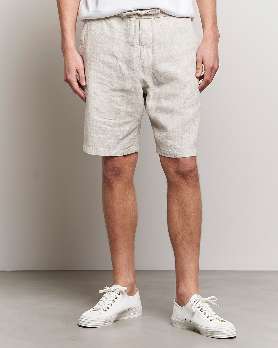 Homme | Shorts | NN07 | Keith Drawstring Linen Shorts Oat