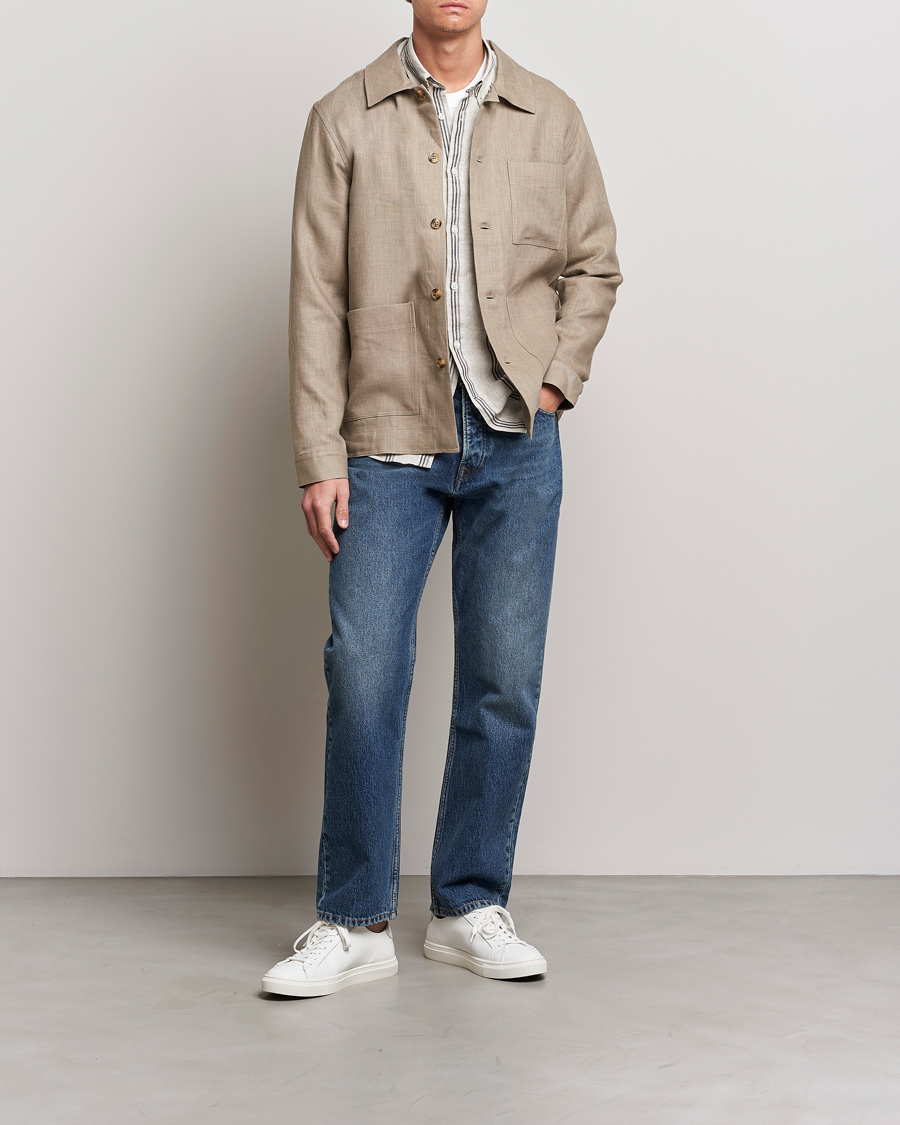 Homme | Chemises | NN07 | Olav Linen Overshirt Greige