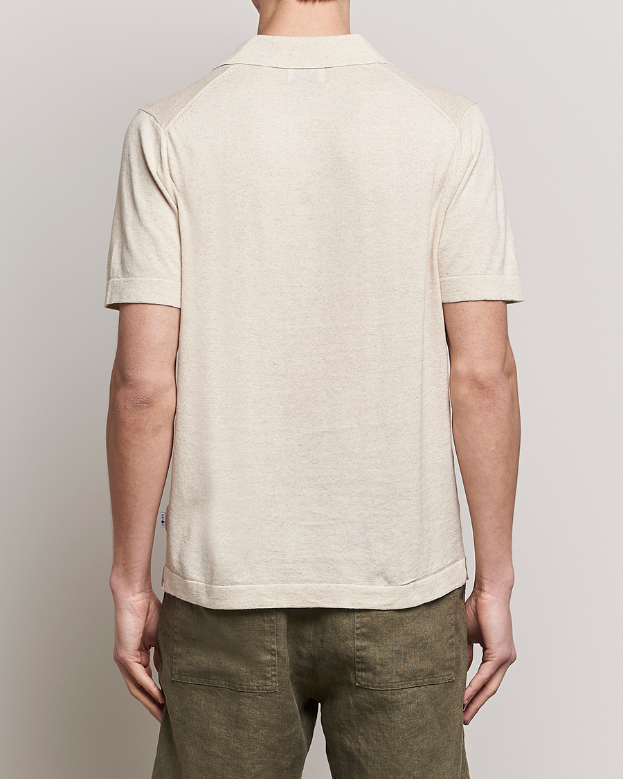 Homme | Polos | NN07 | Ryan Cotton/Linen Polo Oat