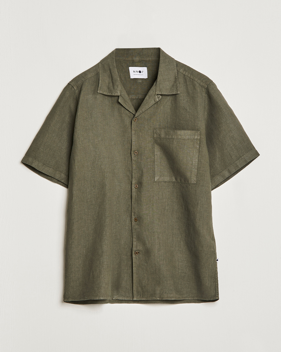 Homme | Chemises | NN07 | Julio Linen Resort Shirt Army