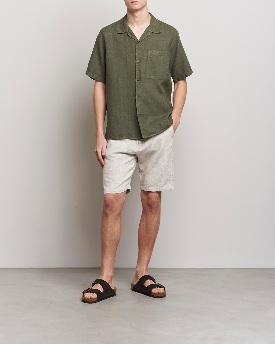 Homme | Chemises | NN07 | Julio Linen Resort Shirt Army