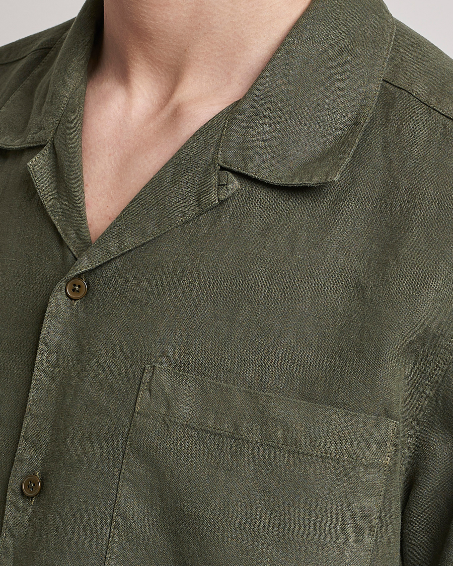 Homme | Chemises | NN07 | Julio Linen Resort Shirt Army