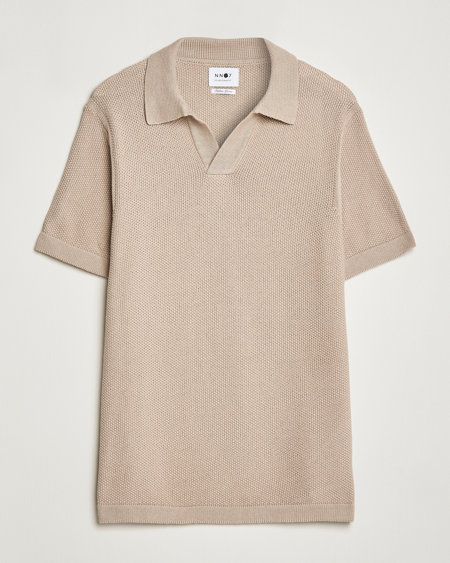 Homme | Polos | NN07 | Ryan Organic Cotton Polo Greige