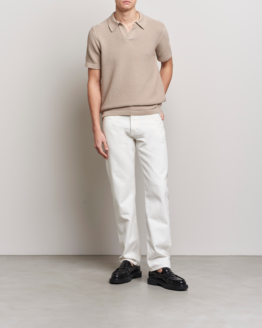 Homme | Polos | NN07 | Ryan Organic Cotton Polo Greige