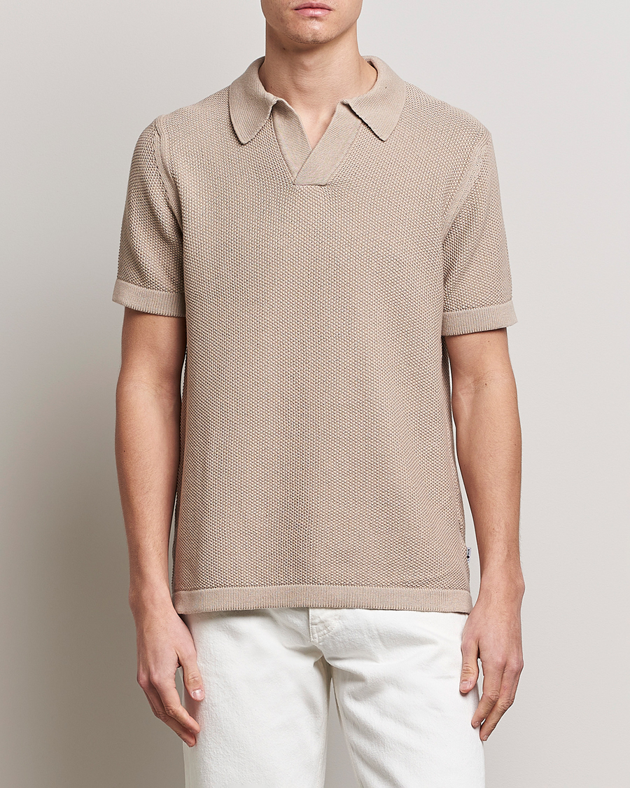 Homme | Polos | NN07 | Ryan Organic Cotton Polo Greige