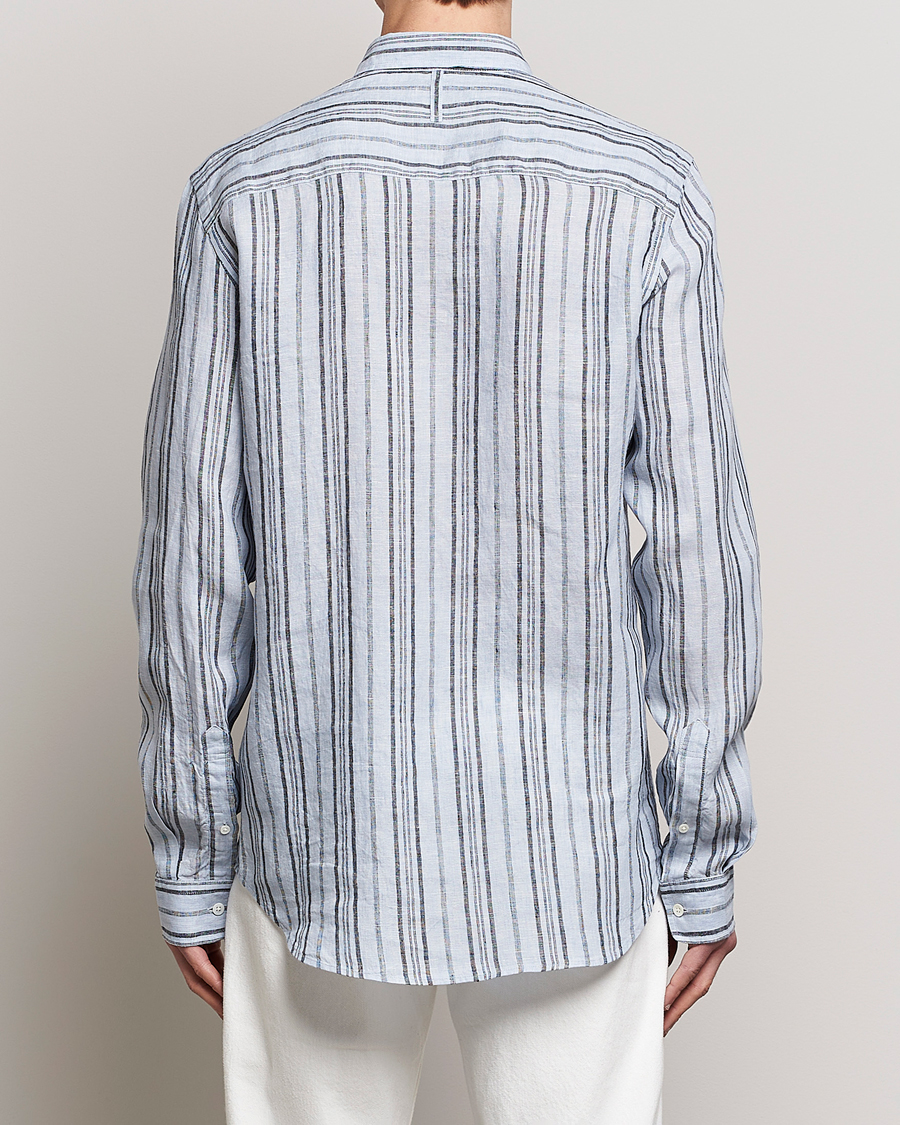 Homme | Chemises | NN07 | Arne Strinped Linen Shirt Blue