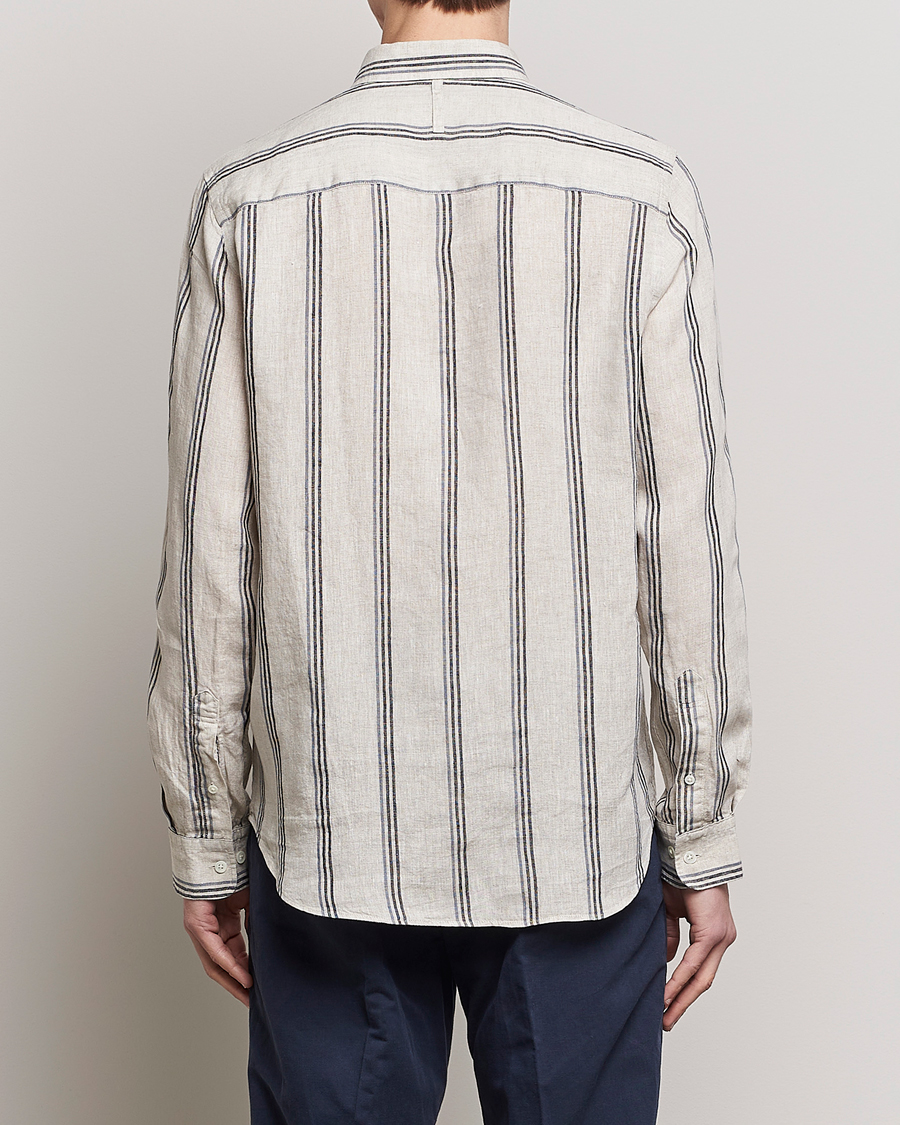 Homme | Chemises | NN07 | Arne Strinped Linen Shirt Oat