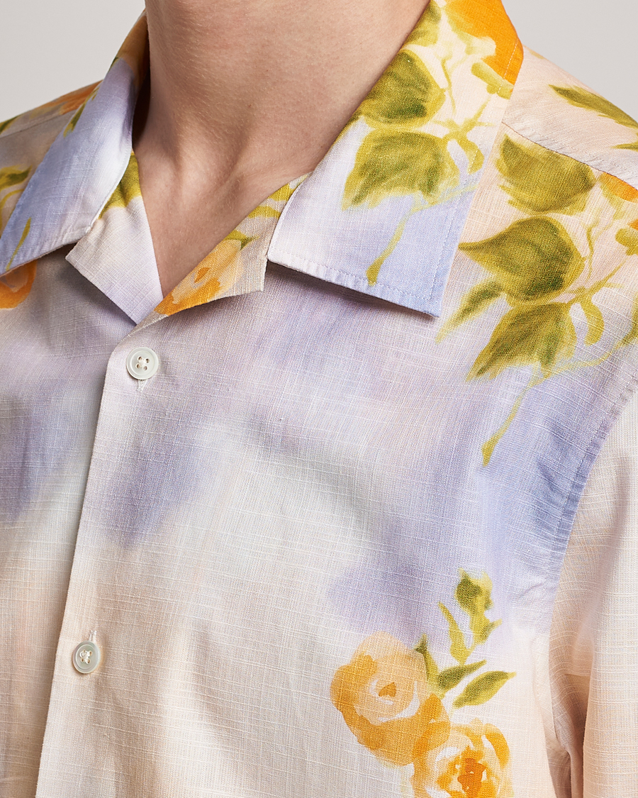 Homme | Chemises | NN07 | Ole Short Sleeve Printed Cotton/Tencel Shirt Multi