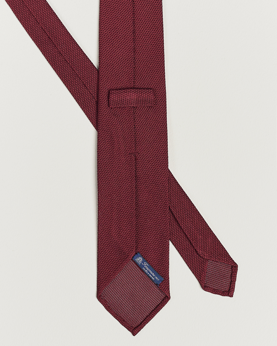 Homme | Finamore Napoli Grenadine Silk Tie Burgundy | Finamore Napoli | Grenadine Silk Tie Burgundy