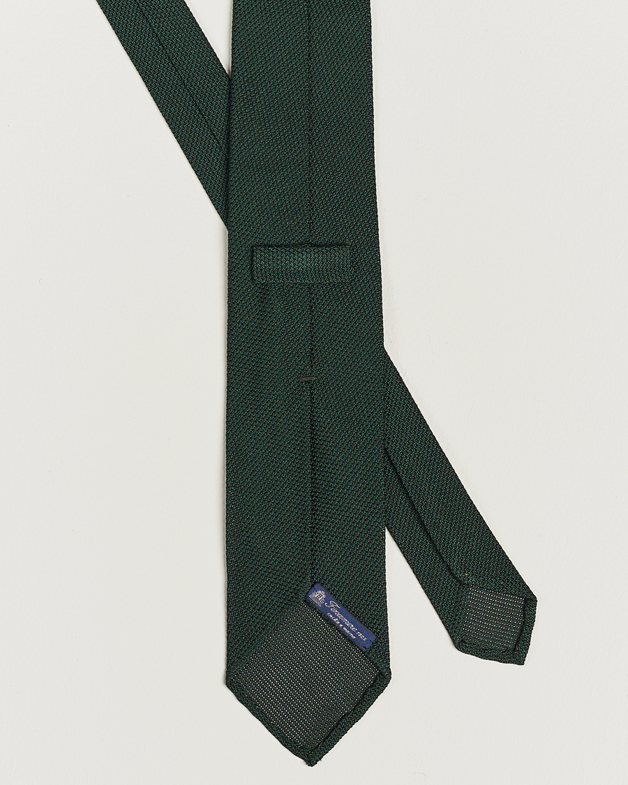 Homme | Cravates | Finamore Napoli | Grenadine Silk Tie Forest Green