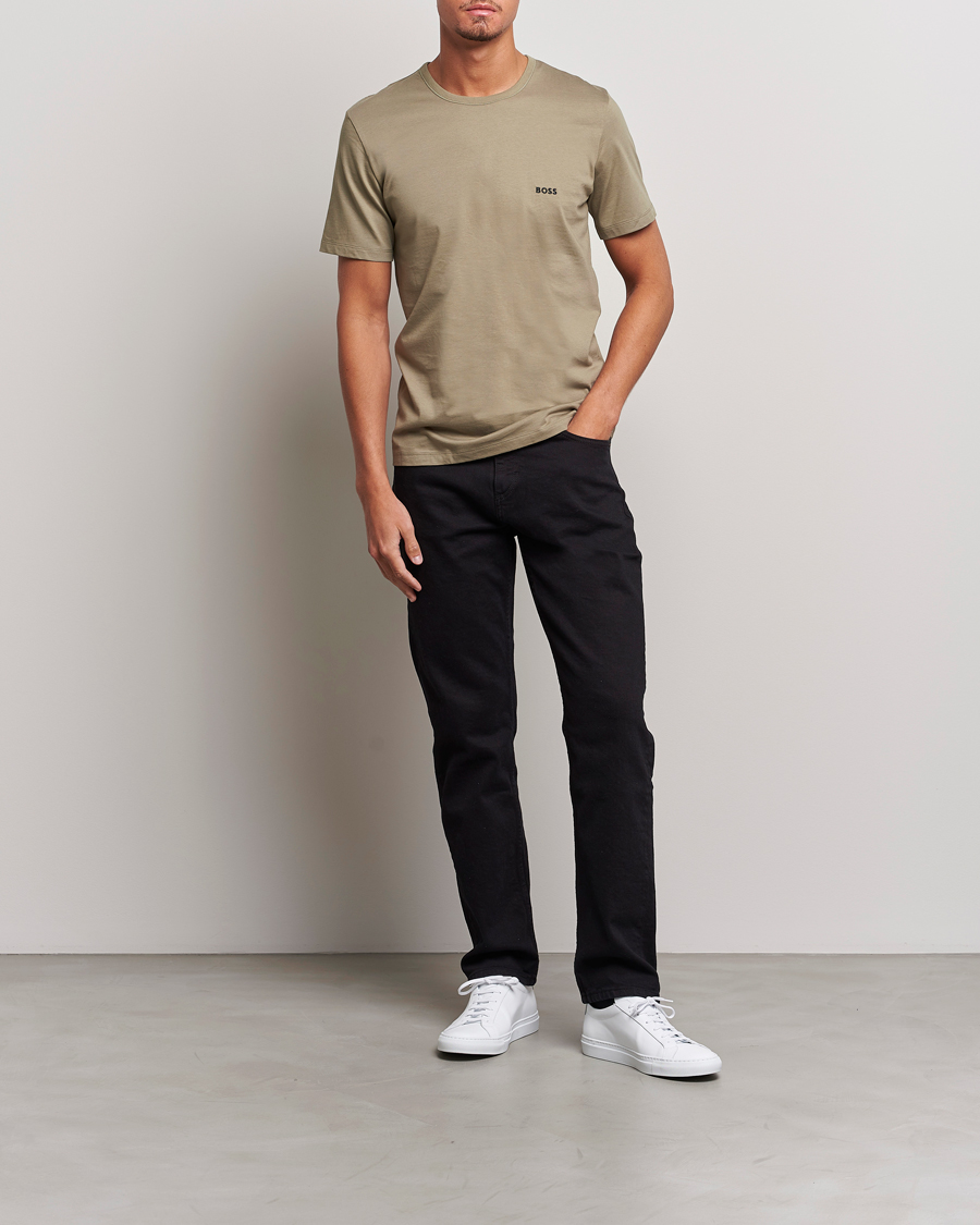 Homme | T-shirts | BOSS BLACK | 3-Pack Crew Neck T-Shirt Green/Black/Navy