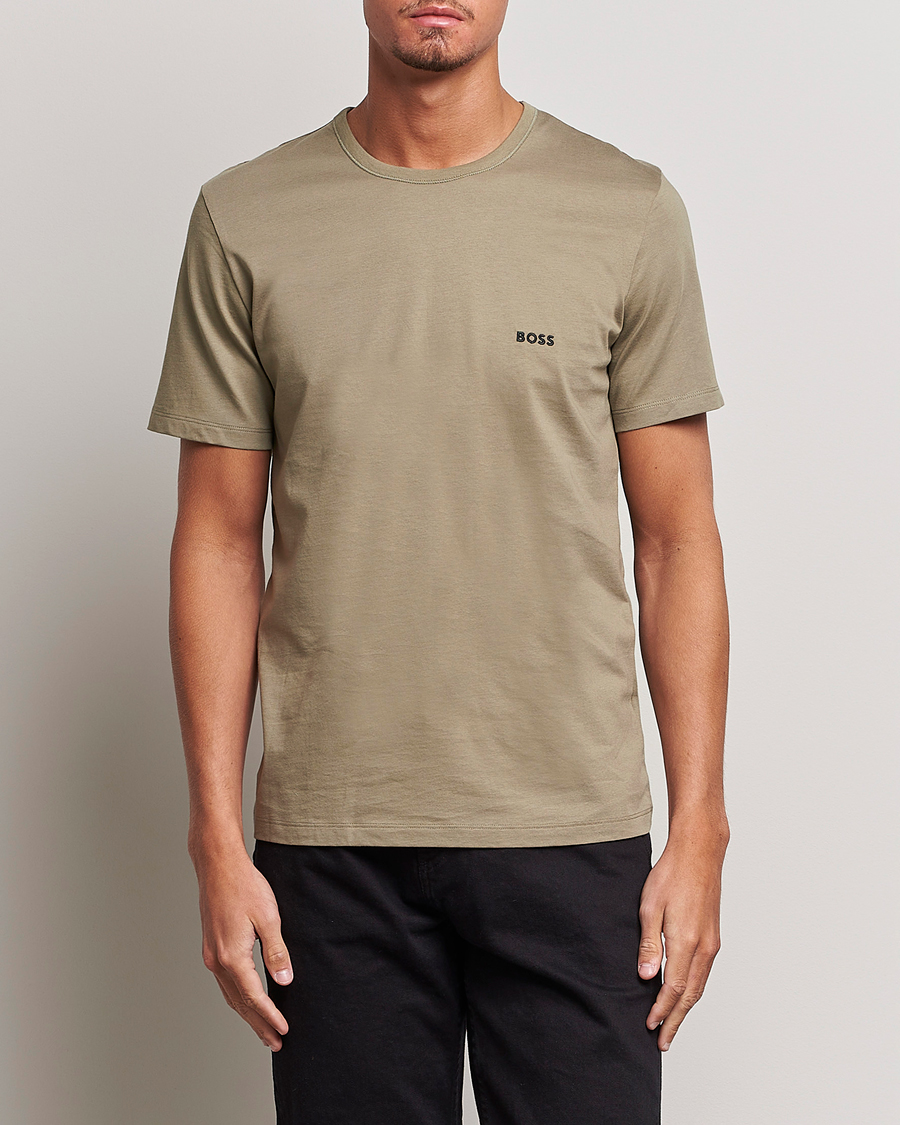 Homme | T-shirts | BOSS BLACK | 3-Pack Crew Neck T-Shirt Green/Black/Navy