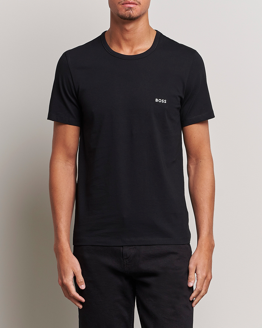 Homme | T-Shirts Noirs | BOSS BLACK | 3-Pack Crew Neck T-Shirt Navy/Blue/Black