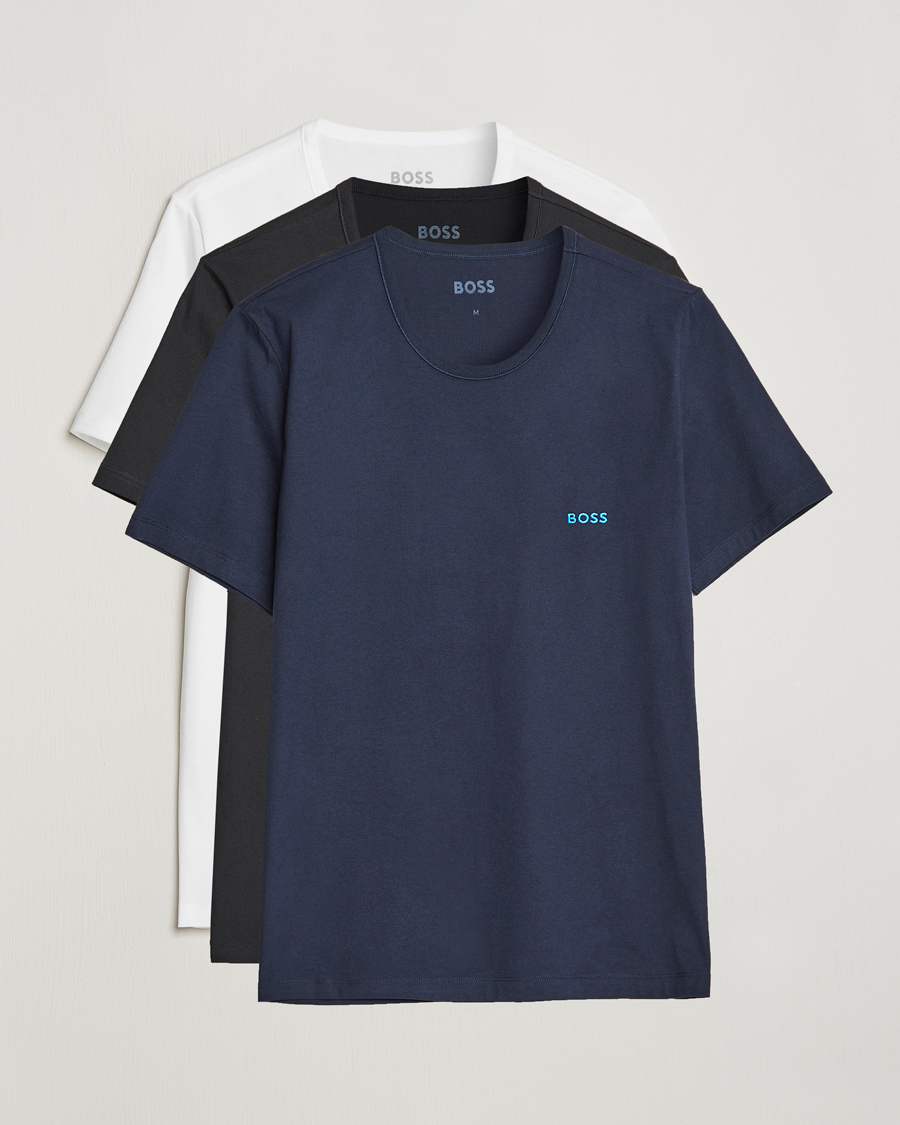 Homme | T-shirts | BOSS BLACK | 3-Pack Crew Neck T-Shirt White/Navy/Black