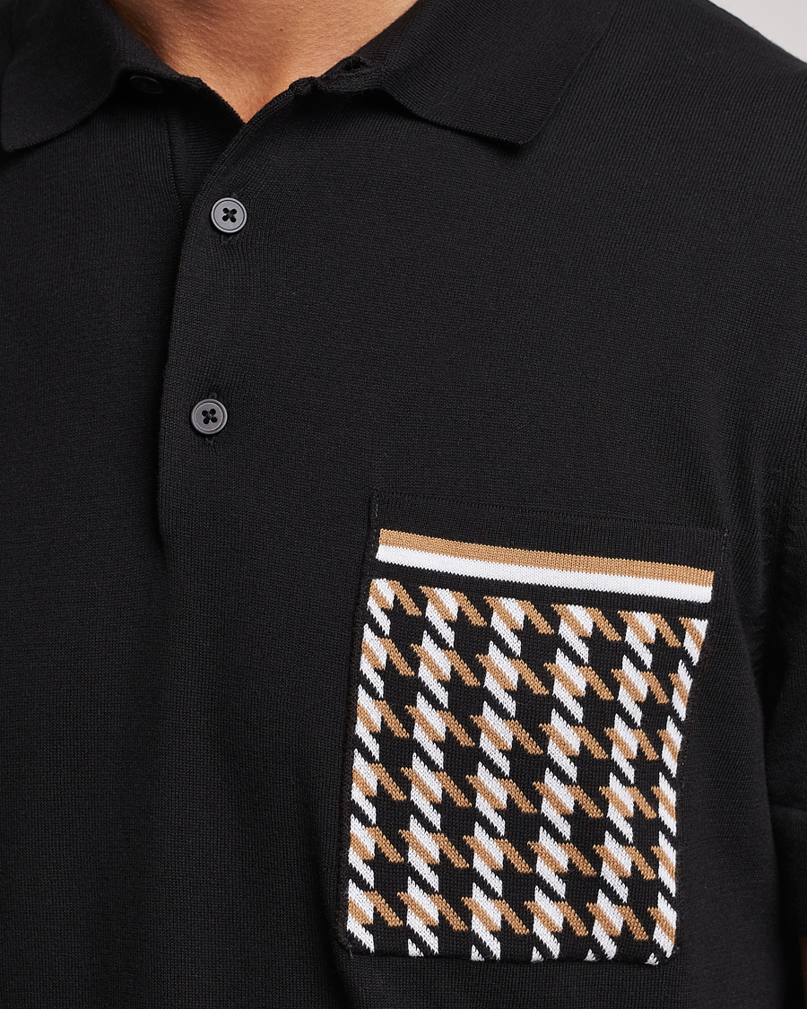 Homme | Polos | BOSS BLACK | Ofiordo Checked Pocket Polo Black