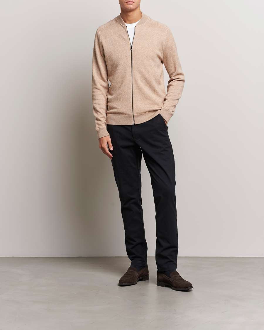 Homme | Pulls Et Tricots | BOSS BLACK | Onorto Full Zip Sweater Medium Beige