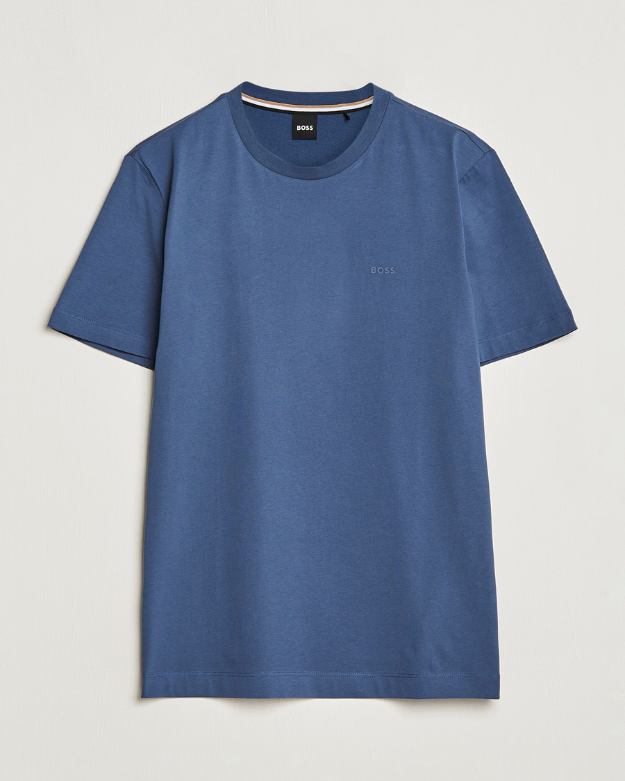 Homme | T-shirts | BOSS BLACK | Thompson Crew Neck T-Shirt Open Blue