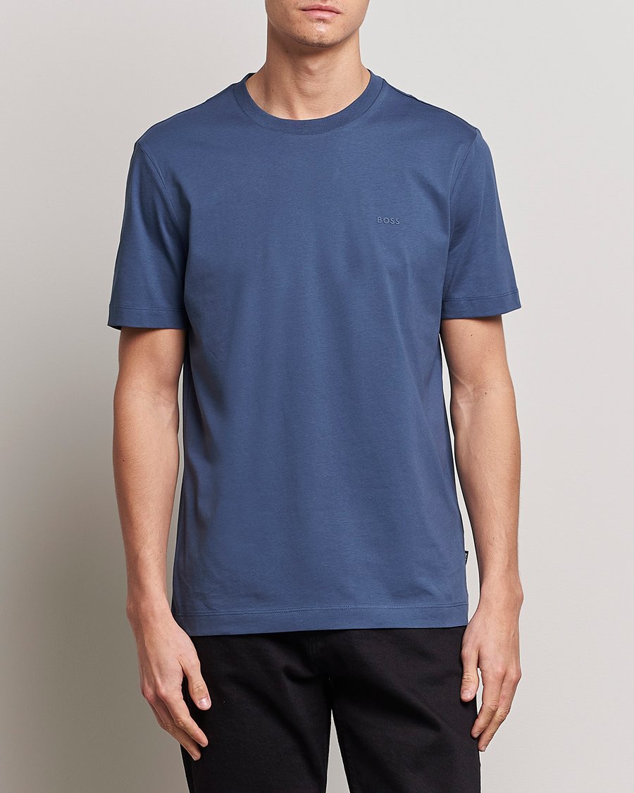 Homme | T-shirts | BOSS BLACK | Thompson Crew Neck T-Shirt Open Blue