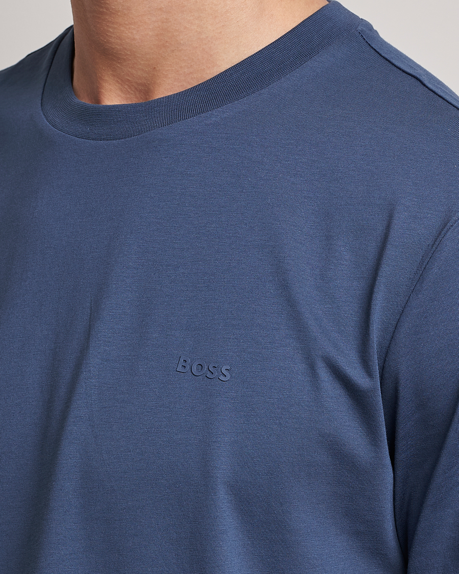 Homme | T-shirts | BOSS BLACK | Thompson Crew Neck T-Shirt Open Blue
