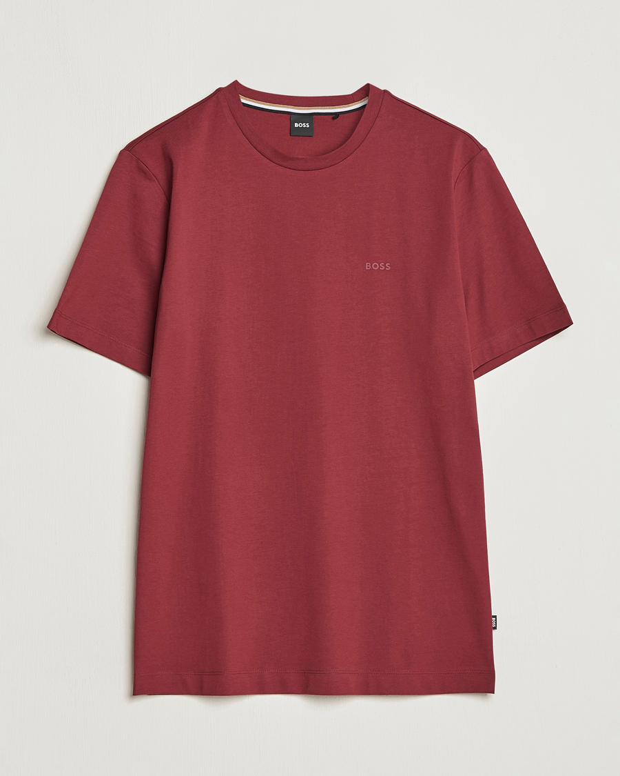 Homme | T-shirts | BOSS BLACK | Thompson Crew Neck T-Shirt Dark Red