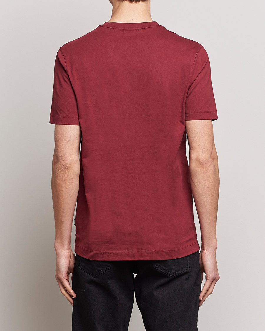 Homme | T-shirts | BOSS BLACK | Thompson Crew Neck T-Shirt Dark Red