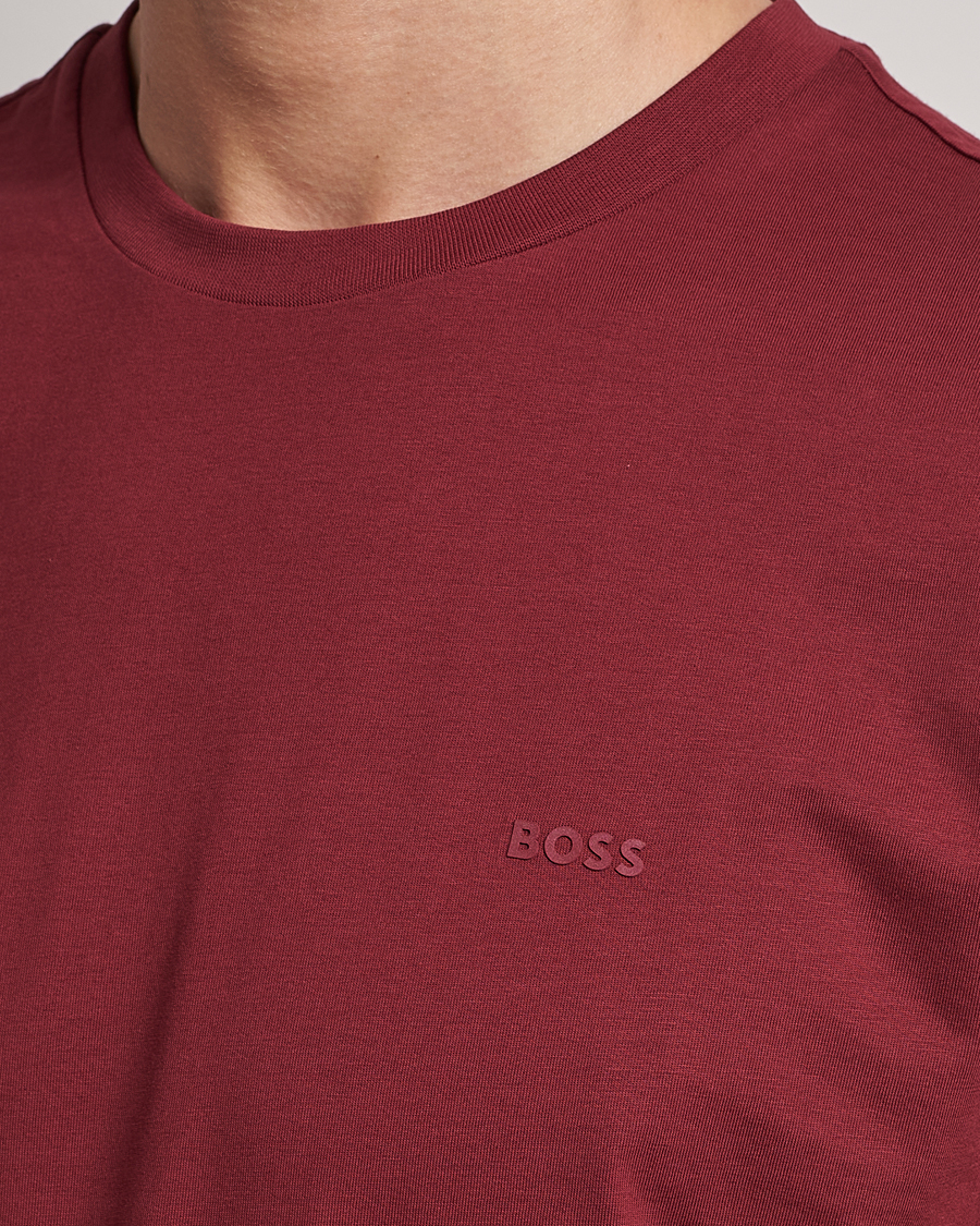 Homme | T-shirts | BOSS BLACK | Thompson Crew Neck T-Shirt Dark Red