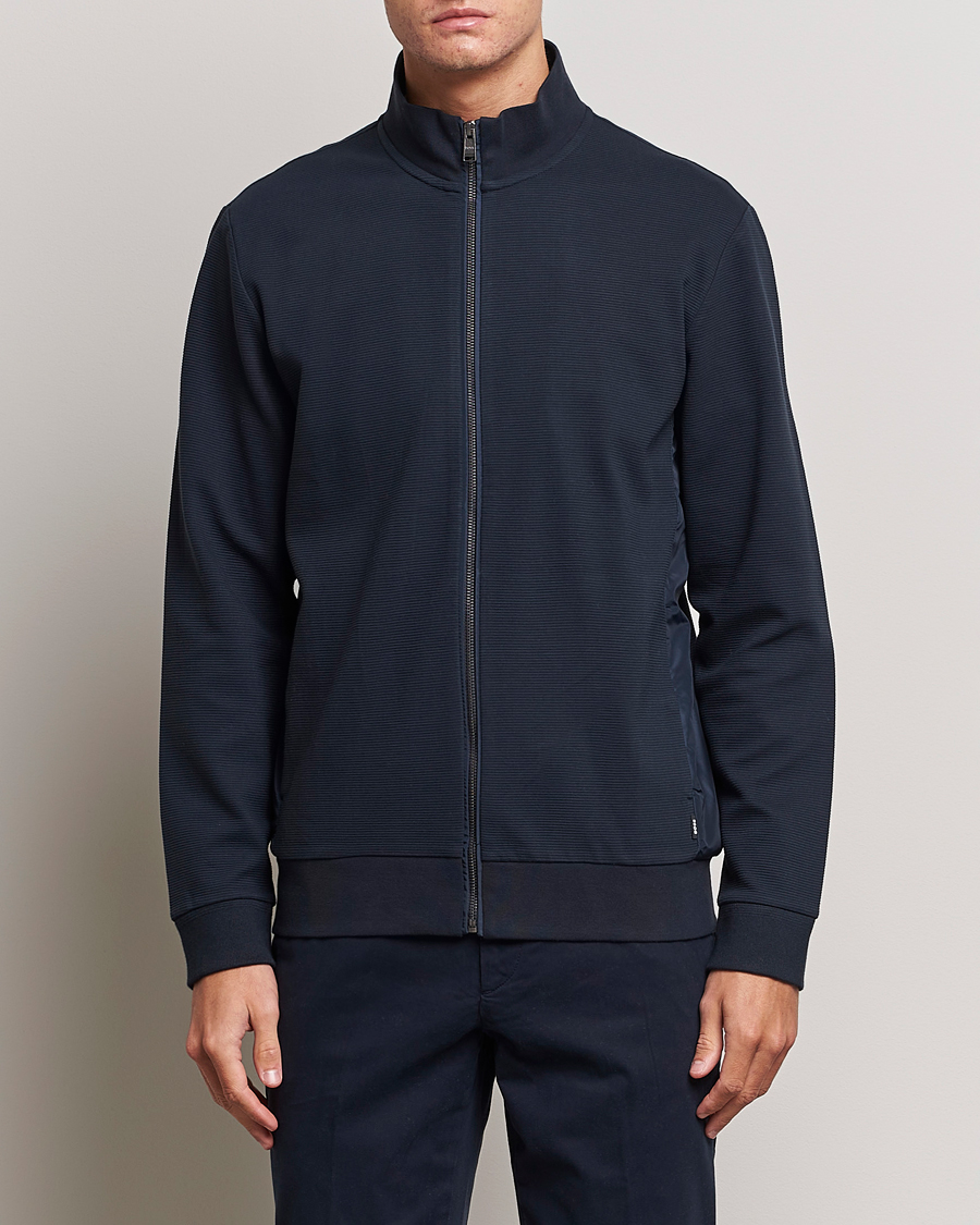 Homme | Pulls Et Tricots | BOSS BLACK | Shepherd Full Zip Sweater Dark Blue