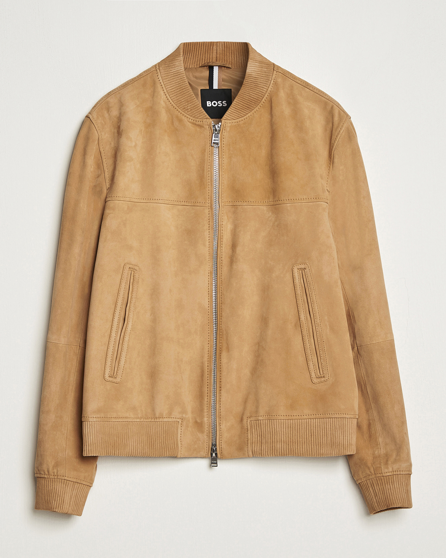 Homme | Manteaux Et Vestes | BOSS BLACK | Malbano Suede Jacket Medium Beige