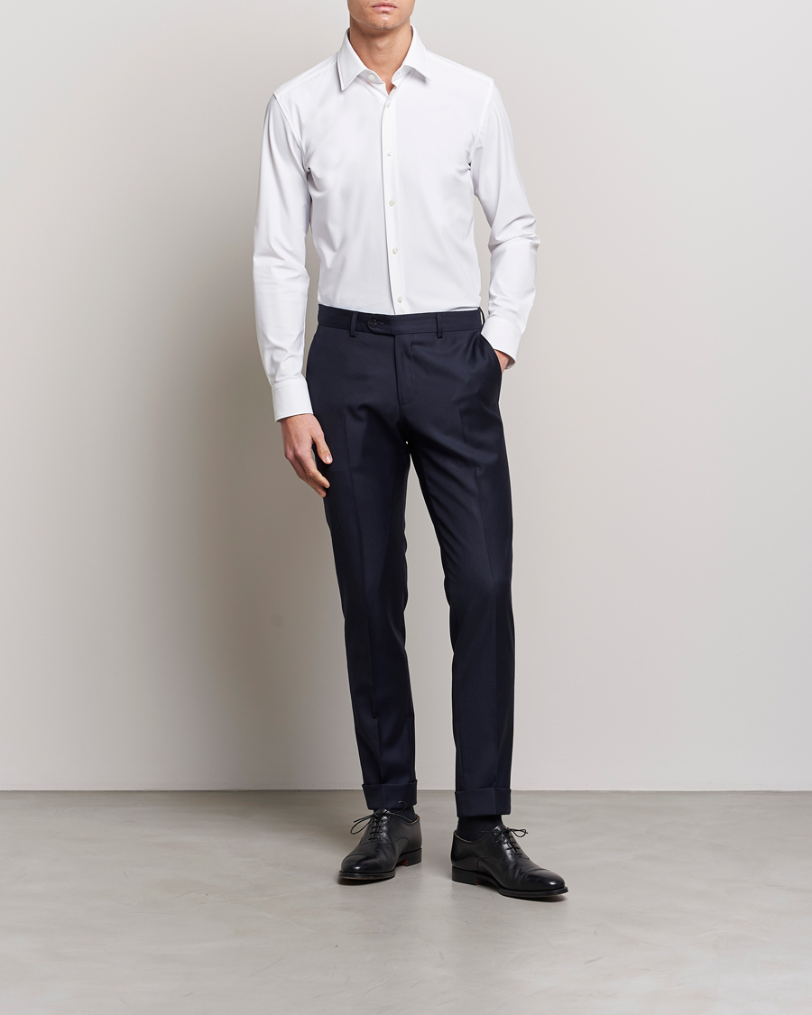 Homme | Chemises | BOSS BLACK | Hank 4-Way Stretch Shirt White