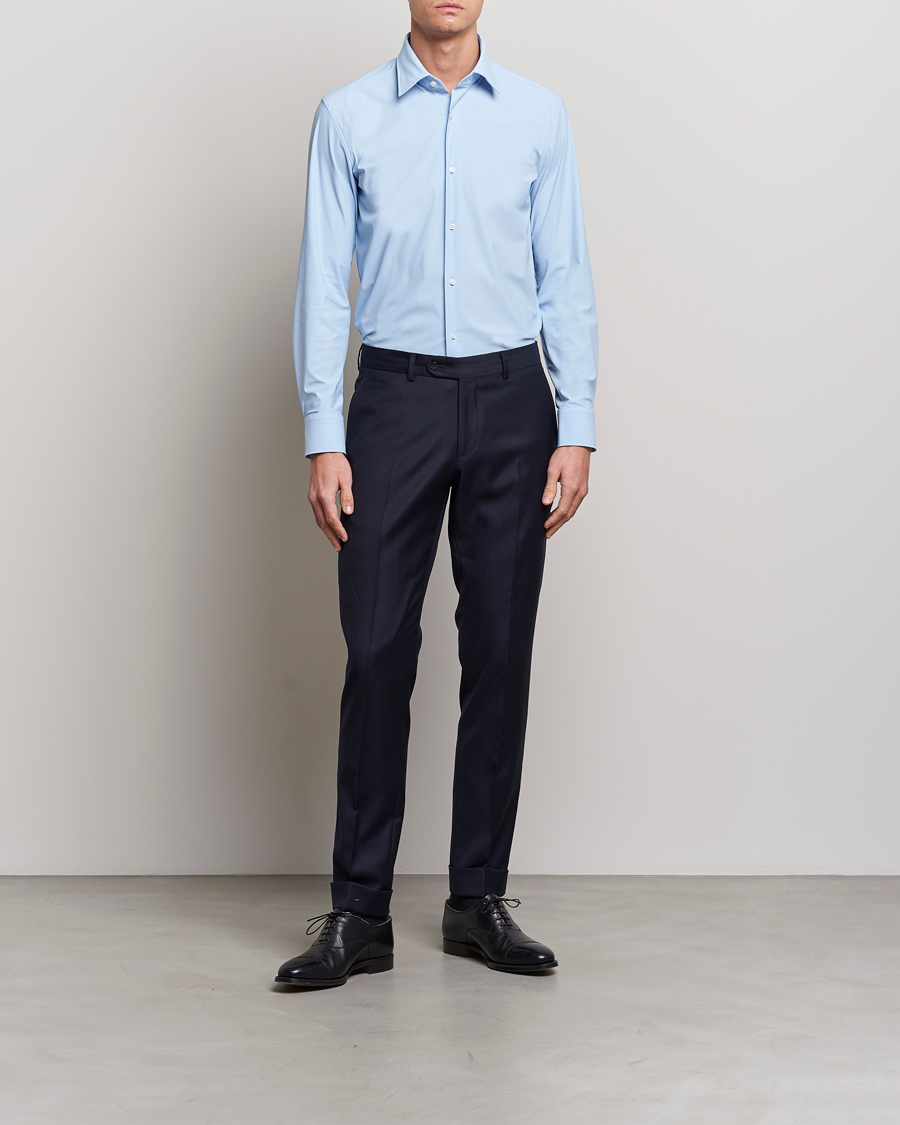 Homme | Chemises | BOSS BLACK | Hank 4-Way Stretch Shirt Light Blue