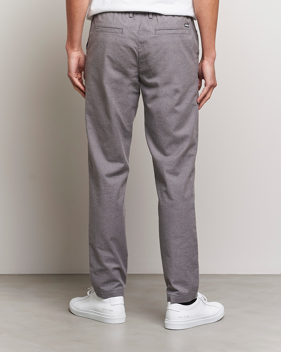 Homme | Pantalons | BOSS BLACK | Kane Pleated Drawstring Trousers Silver