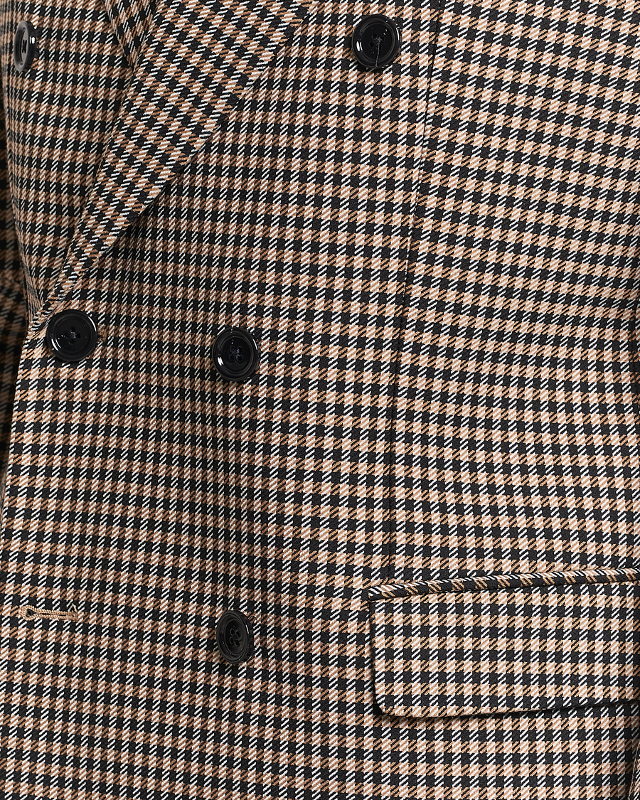 Homme | Blazers | BOSS BLACK | Carper Tweed Checked Double Breasted Blazer Beige