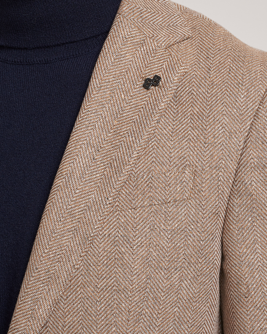 Homme | Blazers | BOSS BLACK | Huston Herringbone Blazer Medium Beige