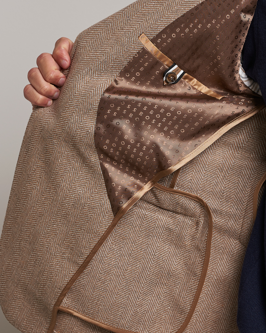 Homme | Blazers | BOSS BLACK | Huston Herringbone Blazer Medium Beige